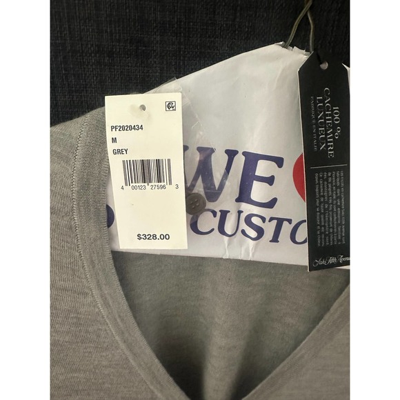 Saks Fifth Avenue Gray Button Down Sweater M NWT - Picture 2 of 2